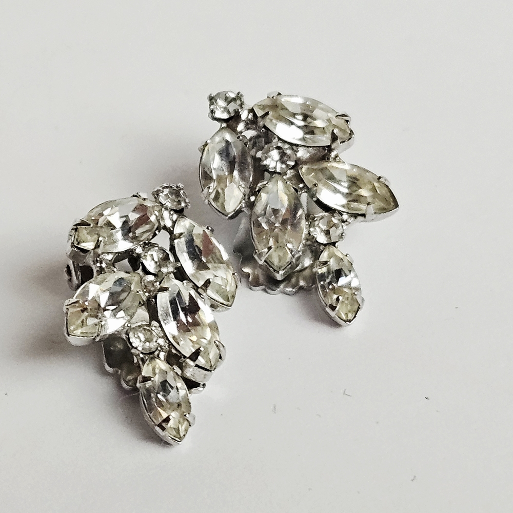 Elegant Silver Crystal Earrings